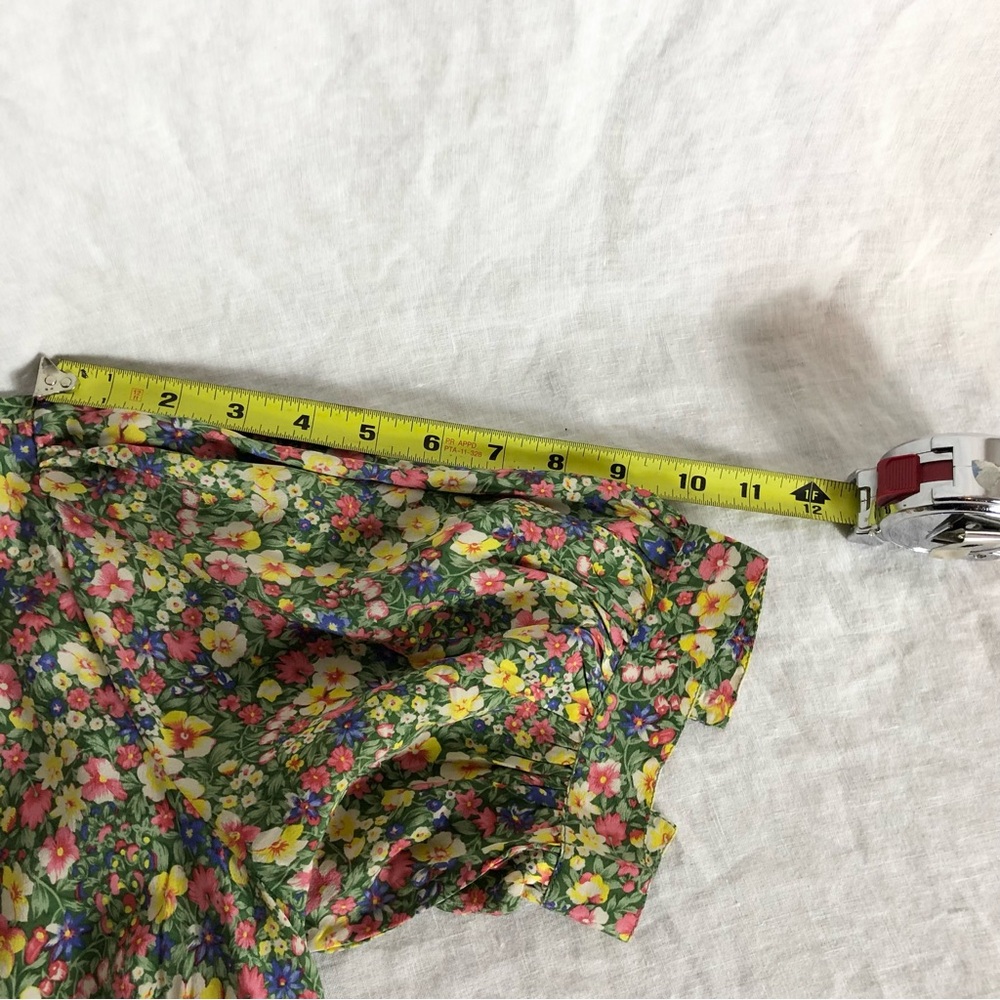 Doen Yana Floral Silk Blouse Green Valley Size Small - Picture 11 of 16